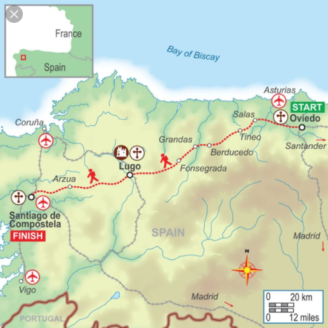 Camino Primitivo Route Map
